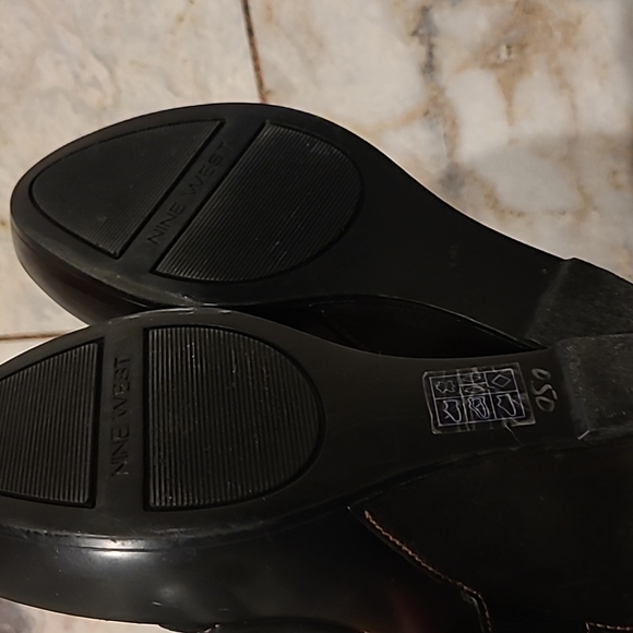 Nine West Ankle Strap Leather Wedges - Picture 5 of 6